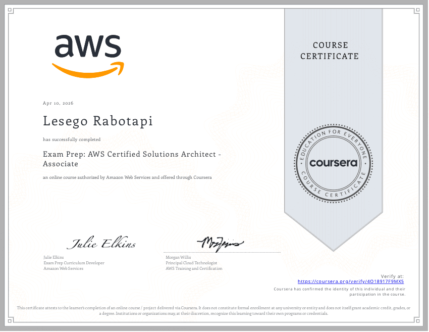 Exam Prep: AWS Certified Solutions Architect Associate certificate